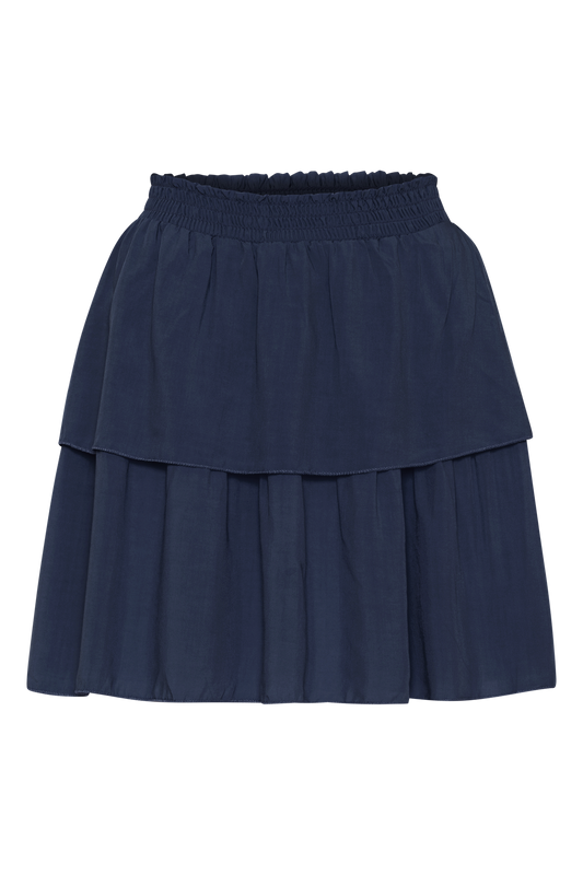 Sally Short Skirt Solid Navy Blue