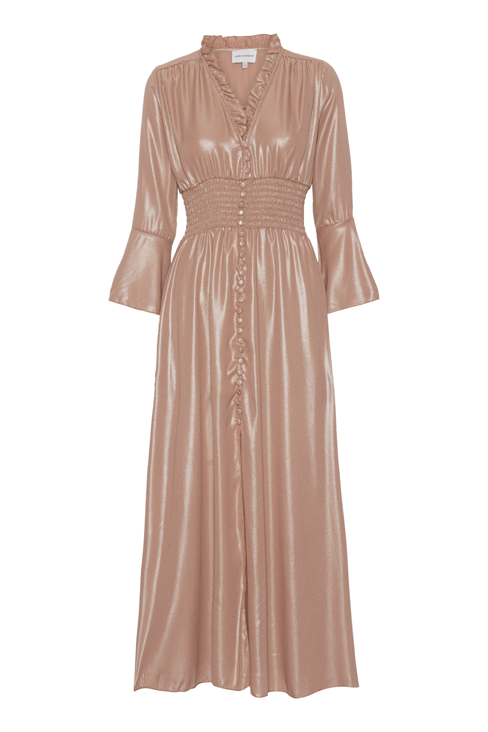 Sally Long Shimmer Dress Beige