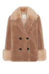 Fiona Short Wool Coat Light Brown
