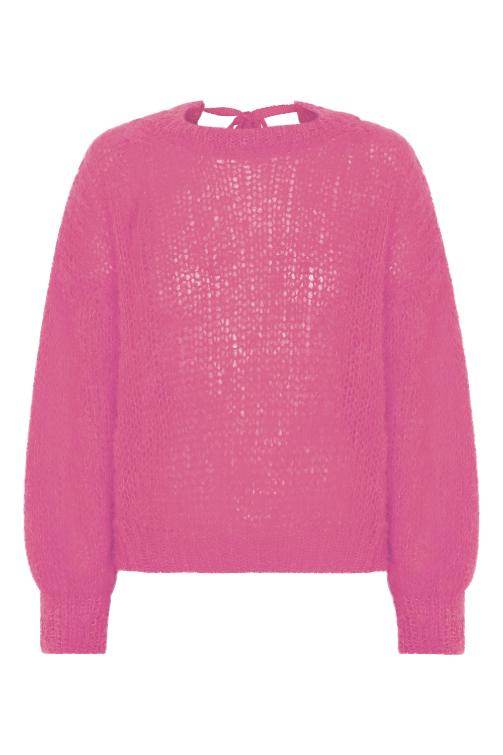 Toga Back Tie Mohair Pullover Pink