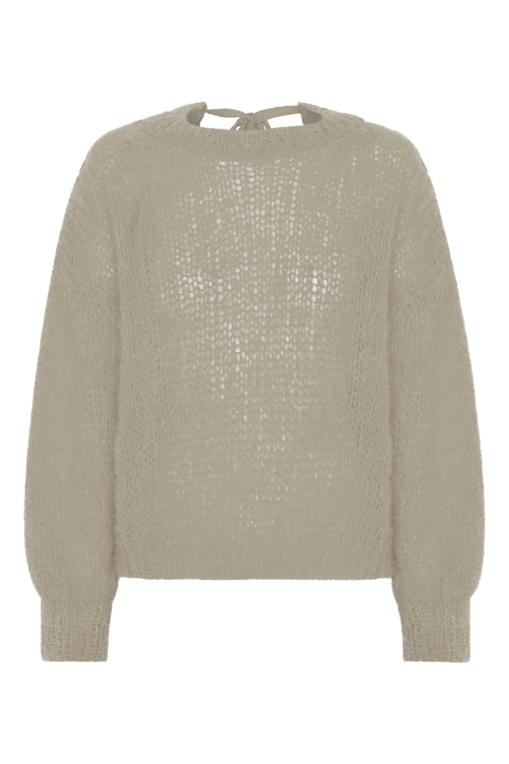 Toga Back Tie Mohair Pullover Beige