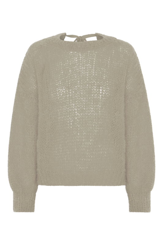 Toga Back Tie Mohair Pullover Beige