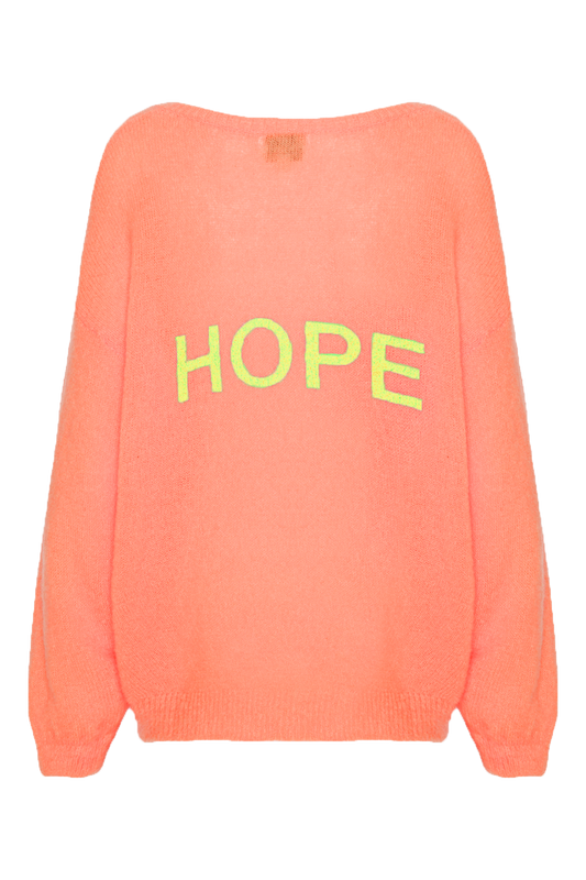 Silja Back Letters Salmon W/ Lime Green Letters (HOPE)