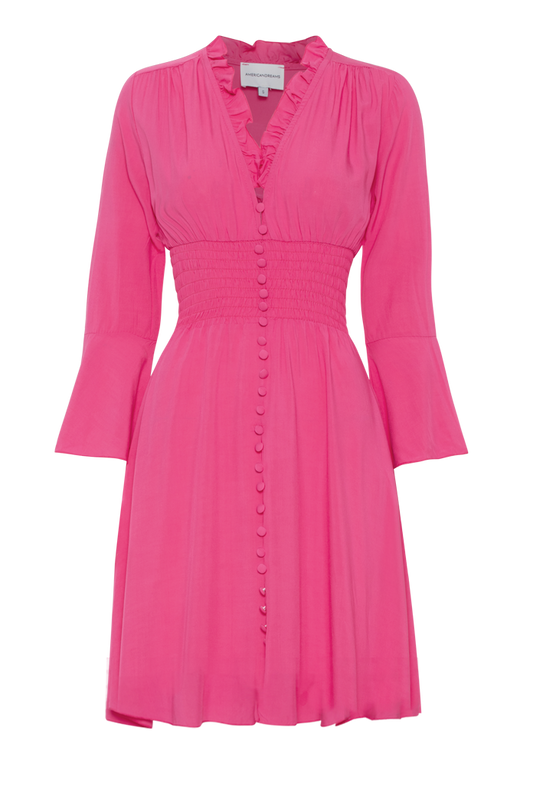 Sally Short Dress Pink Solid