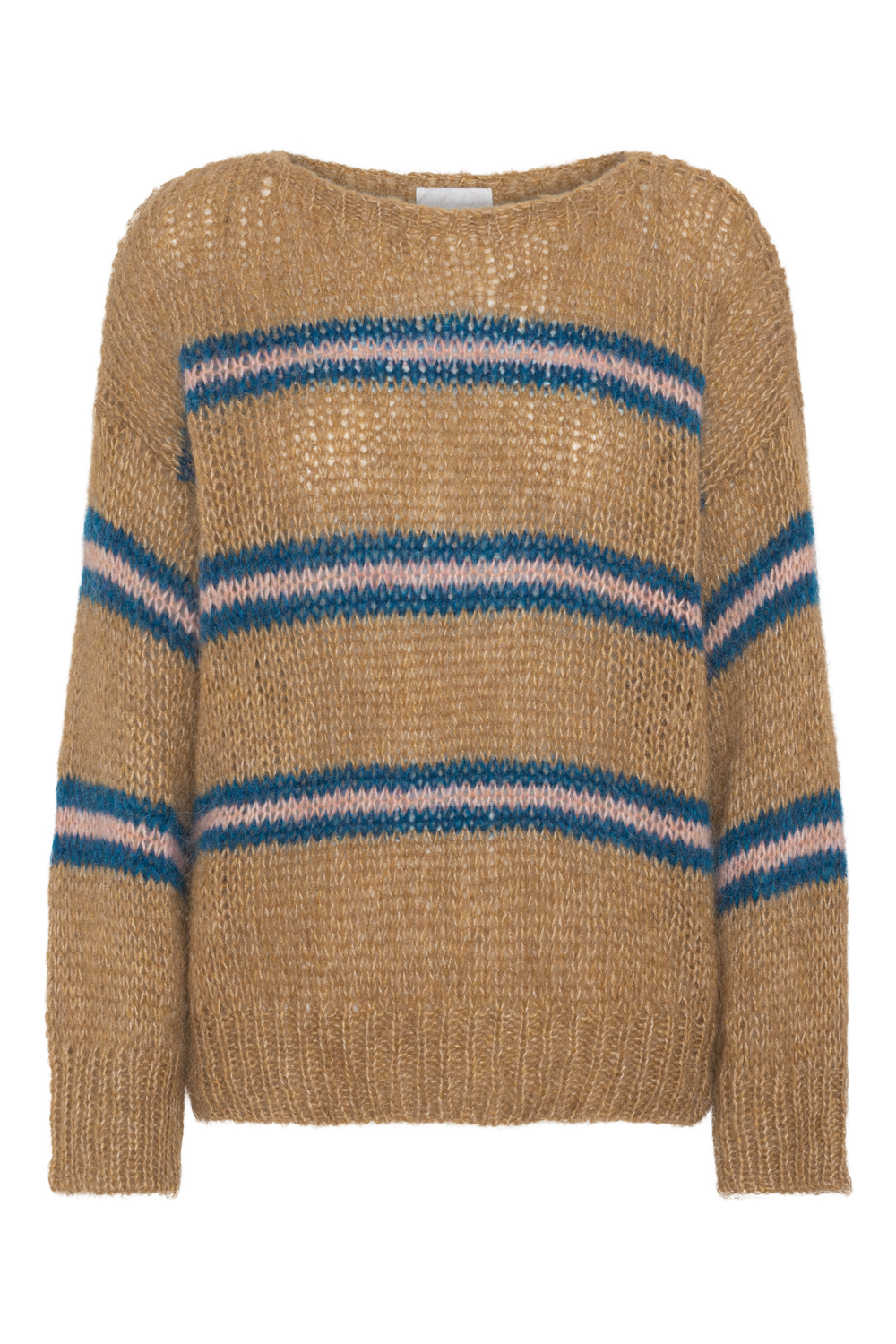 Amira Knit Pullover Brown Striped