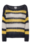 Amira Knit Pullover Blue White Yellow Striped
