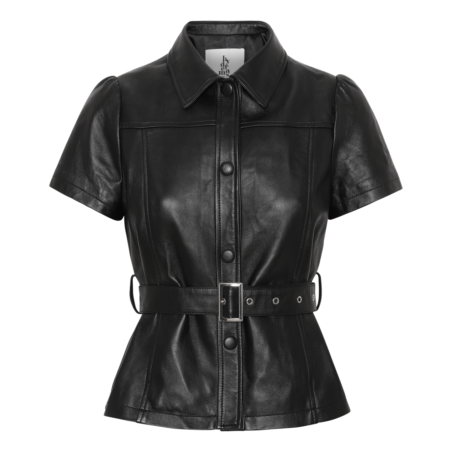 Aubrey Leather Shirt Black