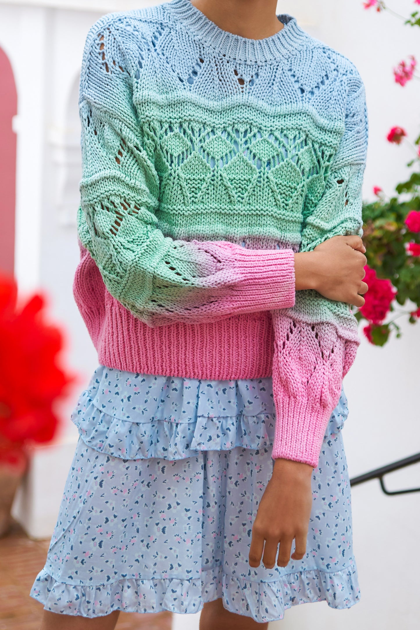 Cassie Cotton Pullover Candy Ombre