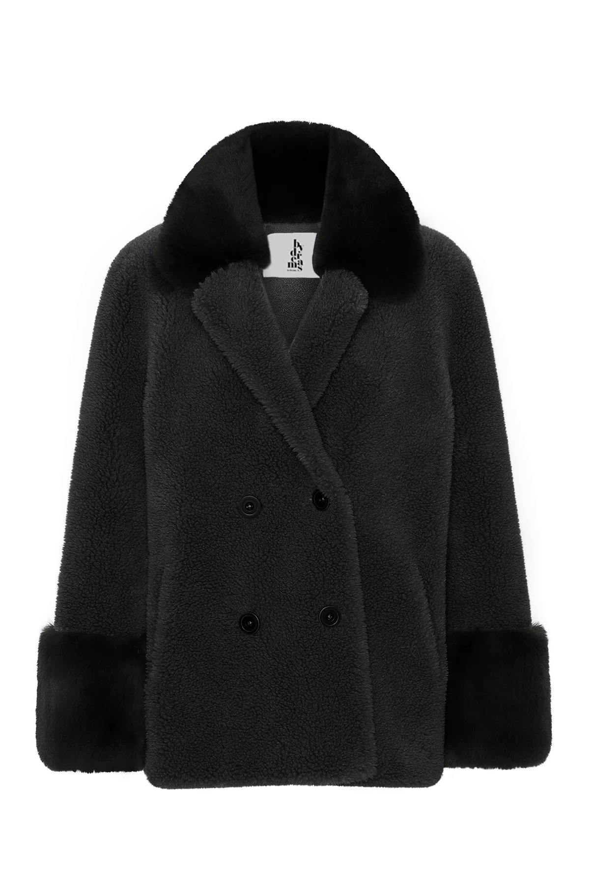 Fiona Short Wool Coat Black