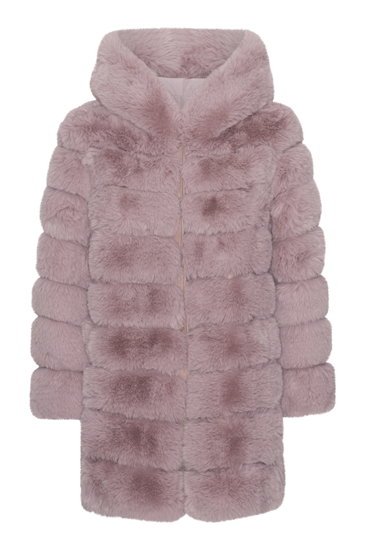 Blake Faux Fur Coat Long Light Pink