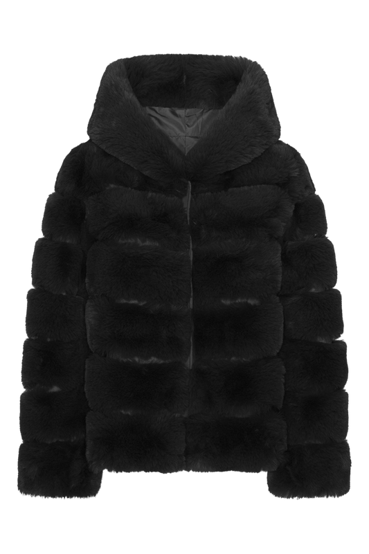 Blake Short Faux Fur Jacket Black