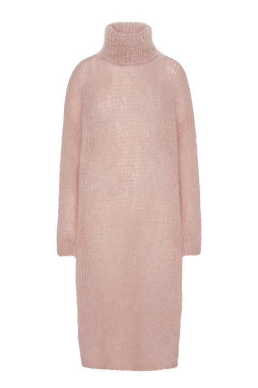 Chiara LS Roll Neck Dress Light Pink
