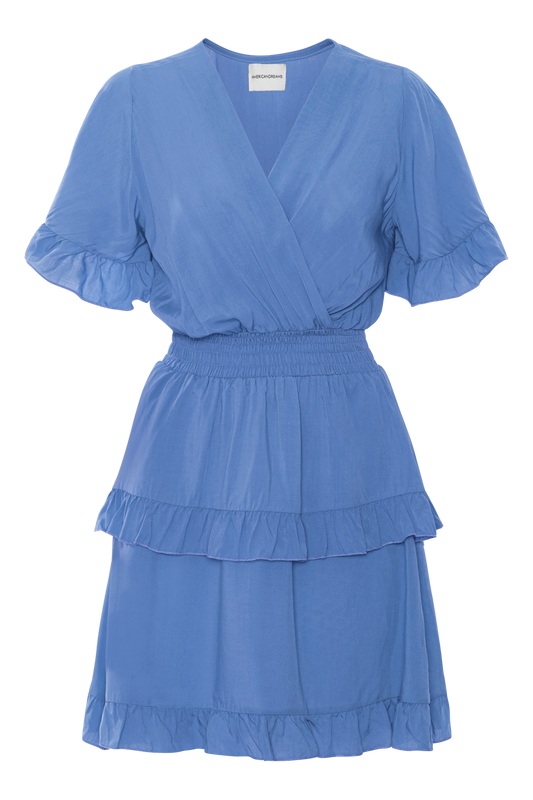 Ella Short Dress Solid Sky Blue