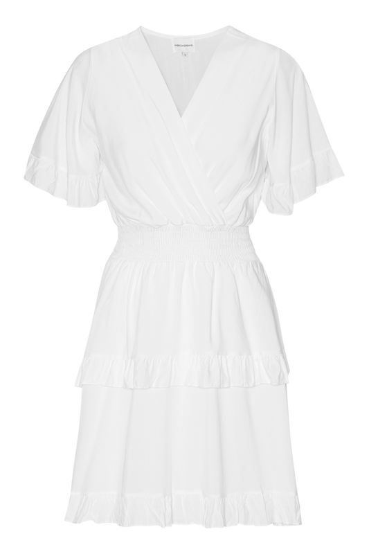 Ella Short Dress Solid White