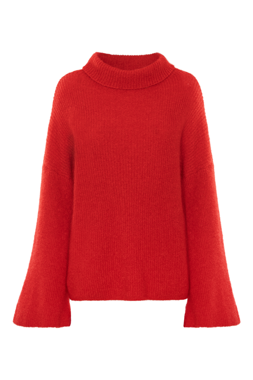 Felicia Oversized Knit Lipstick Red