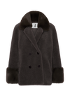 Fiona Short Wool Coat Chocolate Brown