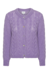 Frankie Cable Knit Cardigan Lilac