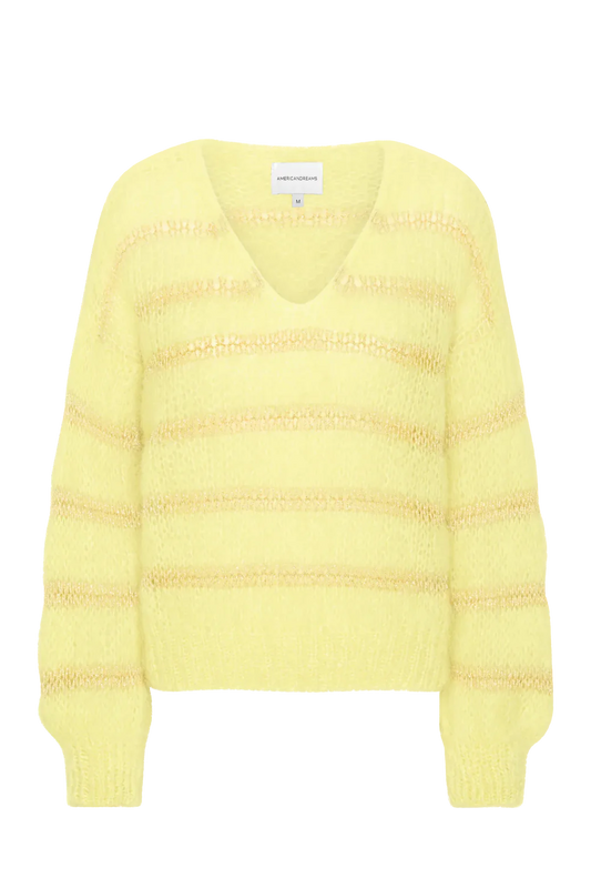 Katie LS Knit Light Yellow W/ Light Yellow Lurex