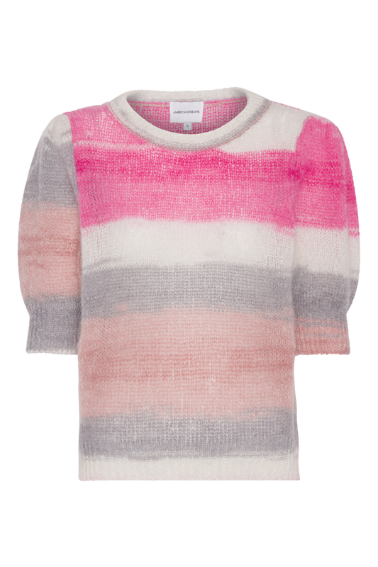 Kenza Short Sleeve Knit Pullover Pink Dream