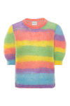 Kenza Short Sleeve Knit Pullover Rainbow