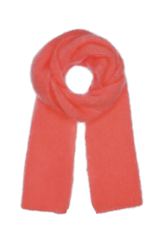 Lisa Mohair Scarf Coral Red