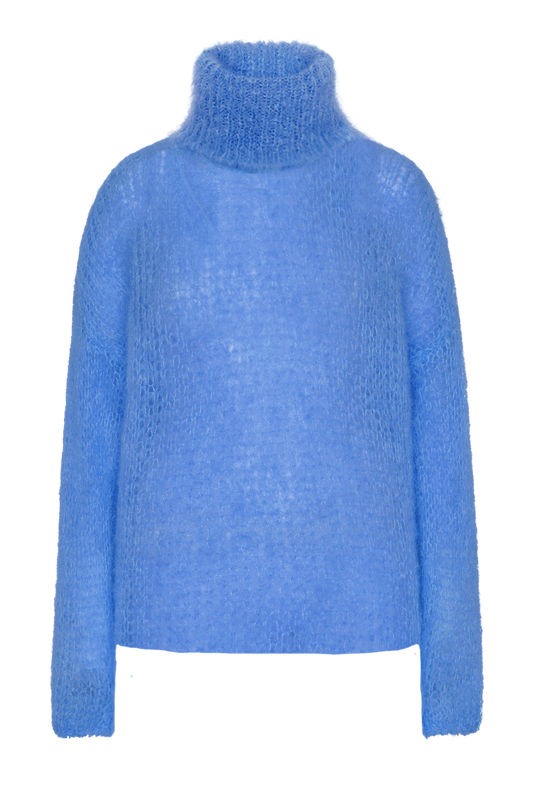 Livia LS Roll Neck Pullover Sky Blue