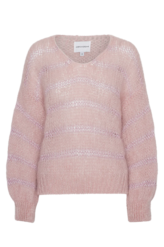 Katie LS Knit Light Pink W/ Light Pink Lurex