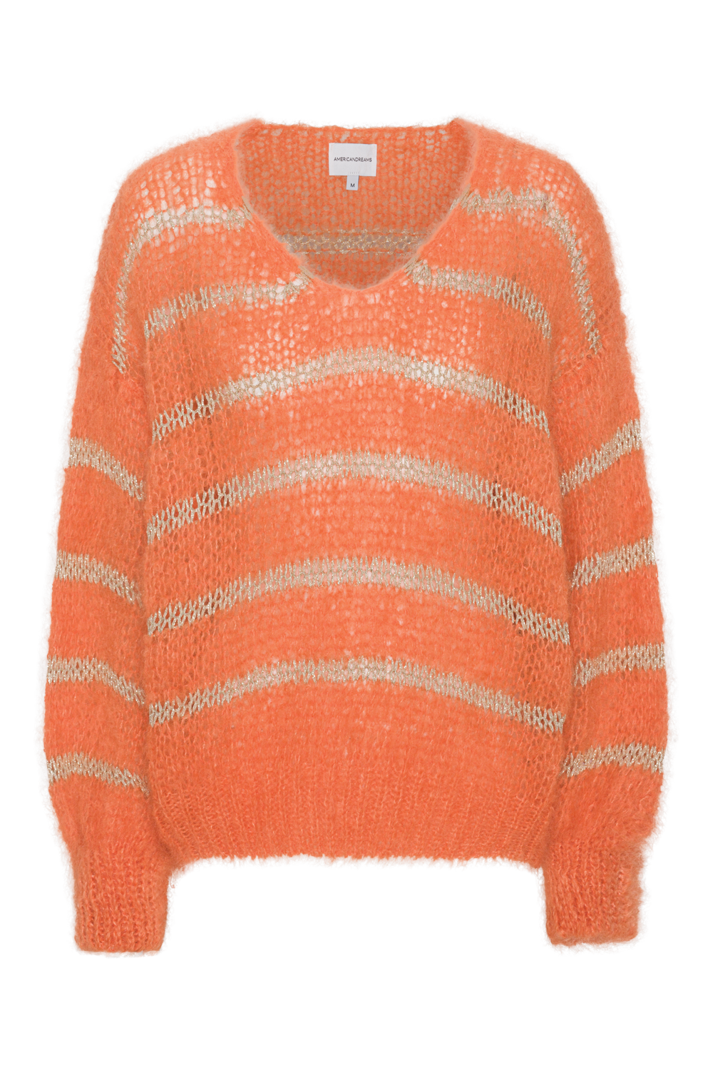 Katie LS Knit Orange W/Gold