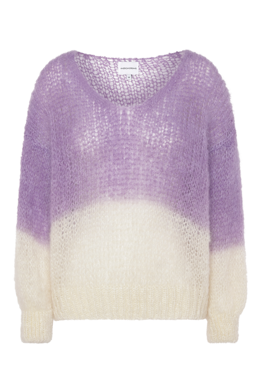 Milana Knit 2-Colored Lilac/White