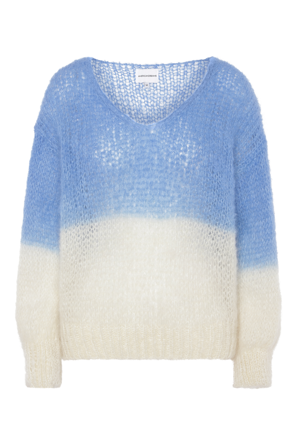 Milana Knit 2-Colored Sky Blue/White