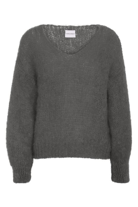 Milana LS Mohair Knit Anthracite Grey
