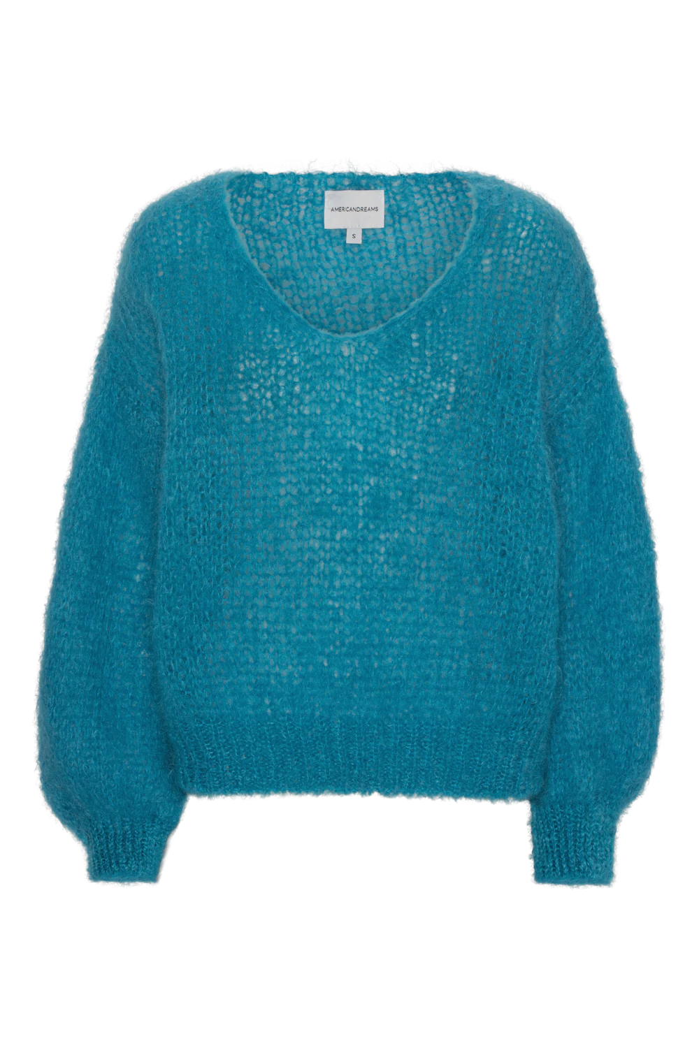 Milana LS Mohair Knit Aqua Blue
