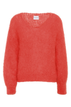 Milana LS Mohair Knit Coral Red