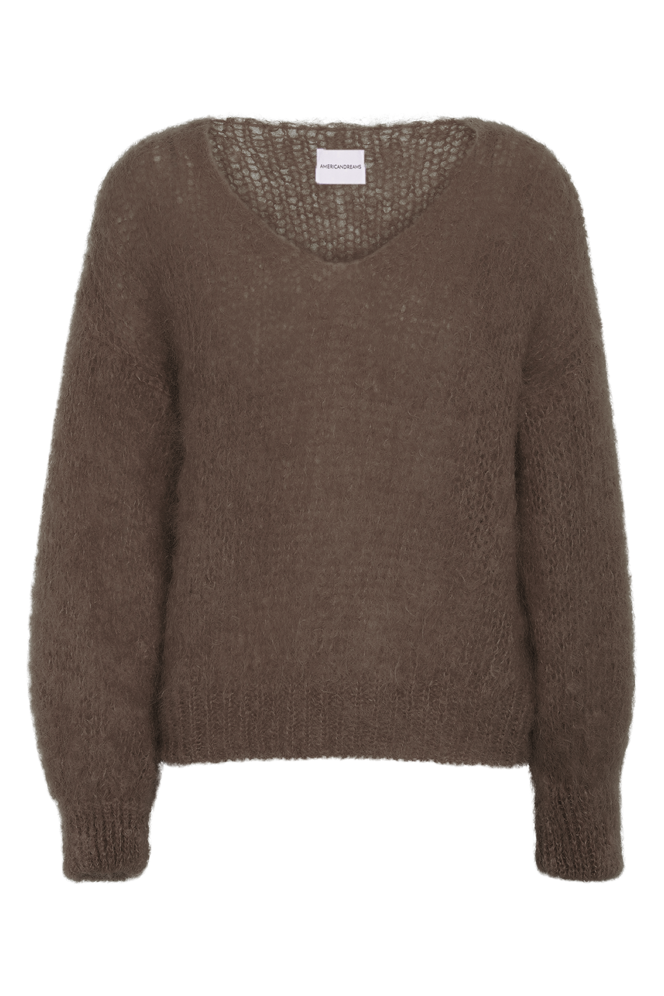 Milana LS Mohair Knit Dark Brown