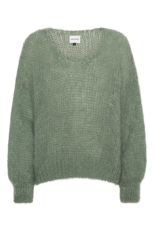 Milana LS Mohair Knit Dusty Green