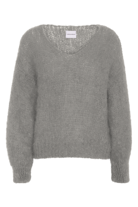 Milana LS Mohair Knit Grey