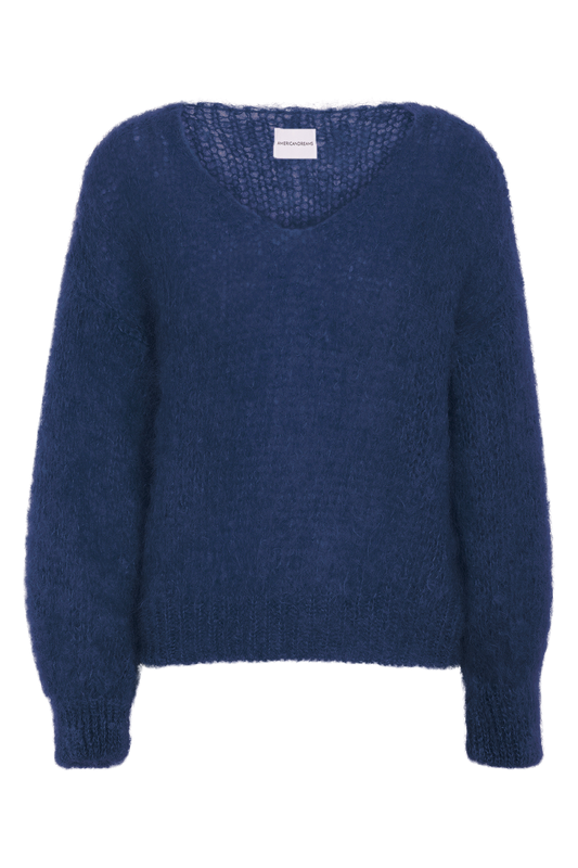 Milana LS Mohair Knit Navy Blue