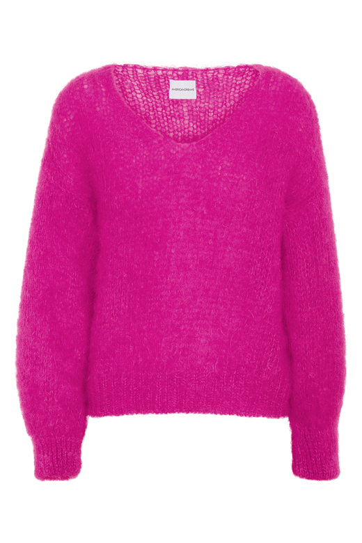 Milana LS Mohair Knit Neon Pink
