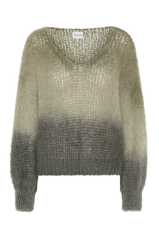 Milana LS Mohair Knit Ombre Beige