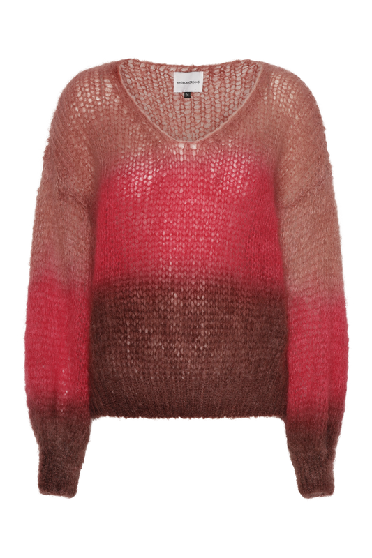 Milana LS Mohair Knit Ombre Red