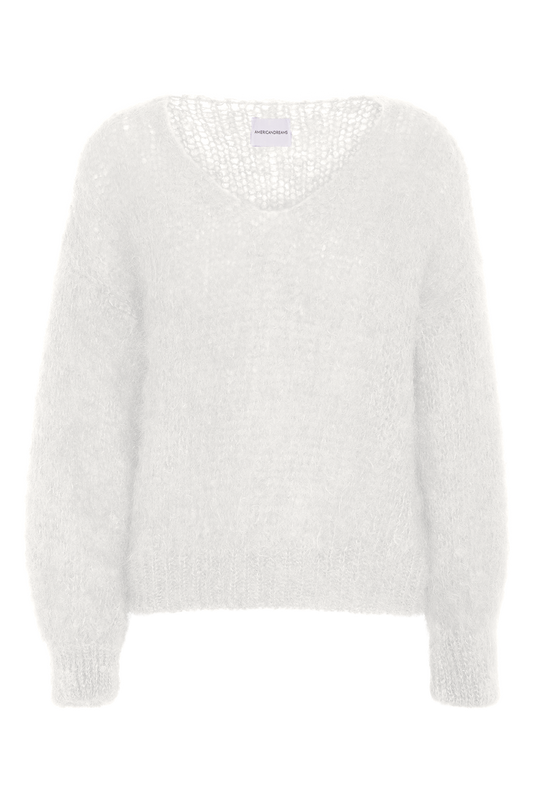 Milana LS Mohair Knit White