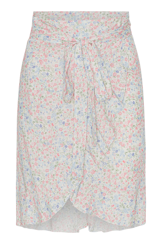 Milly Wrap Skirt Short Multi Flower