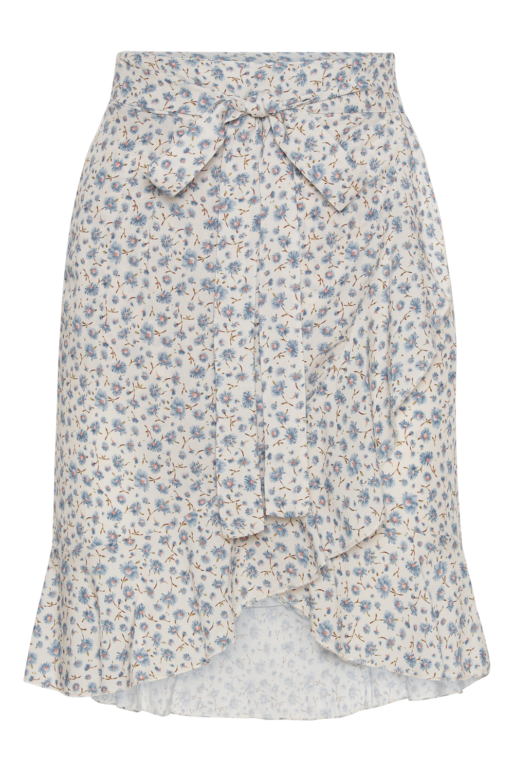Milly Wrap Skirt Short Blue Flower