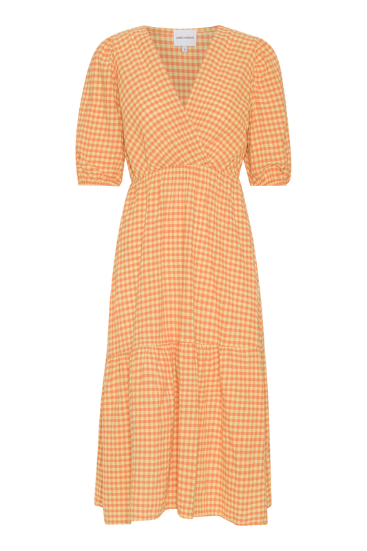 Nikita Half Sleeve Dress Yellow Check