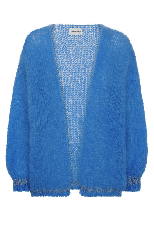 Olivia Mohair Cardigan Sky Blue W/Silver Lurex