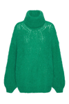 Pepper Roll Neck Alpaca Pullover Emerald Green