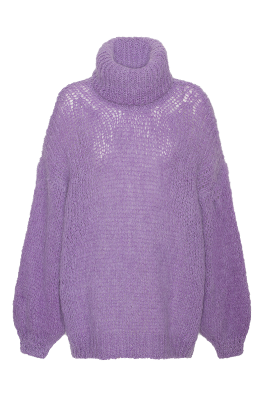 Pepper Roll Neck Alpaca Pullover Lilac