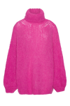 Pepper Roll Neck Alpaca Pullover Neon Pink