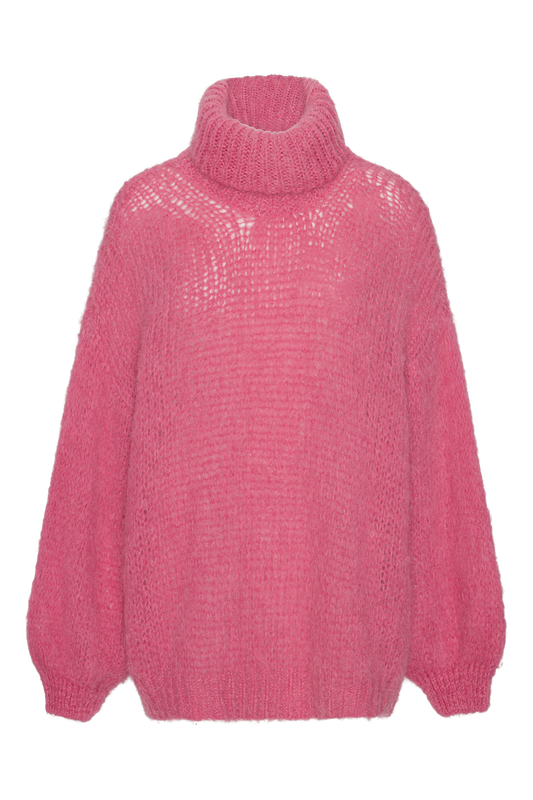 Pepper Roll Neck Alpaca Pullover Pink