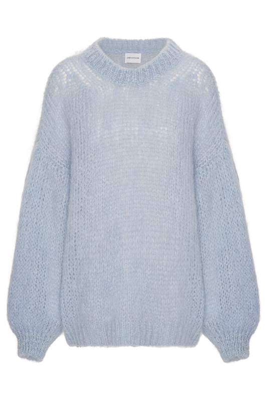 Pepper Round Neck Pullover Light Blue